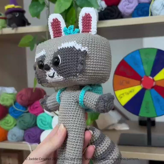 Stinky the Raccoon Crochet Pattern video