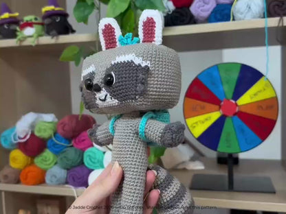 Stinky the Raccoon Crochet Pattern video
